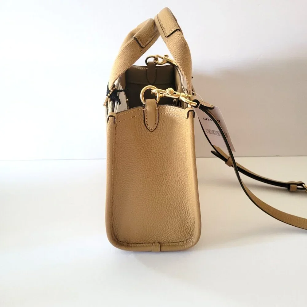 Coach CAR78 Signature Jacquard Smith Tote 24 Crossbody Handbag Light Khaki - Picture 3 of 7